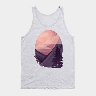 Pink Purple Scenery Tank Top